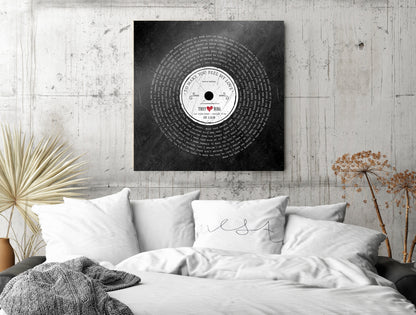 Six Years Down Rustic Record Art - HoneycombProverbs - Signs - Vintage Lyrics Wall Art
