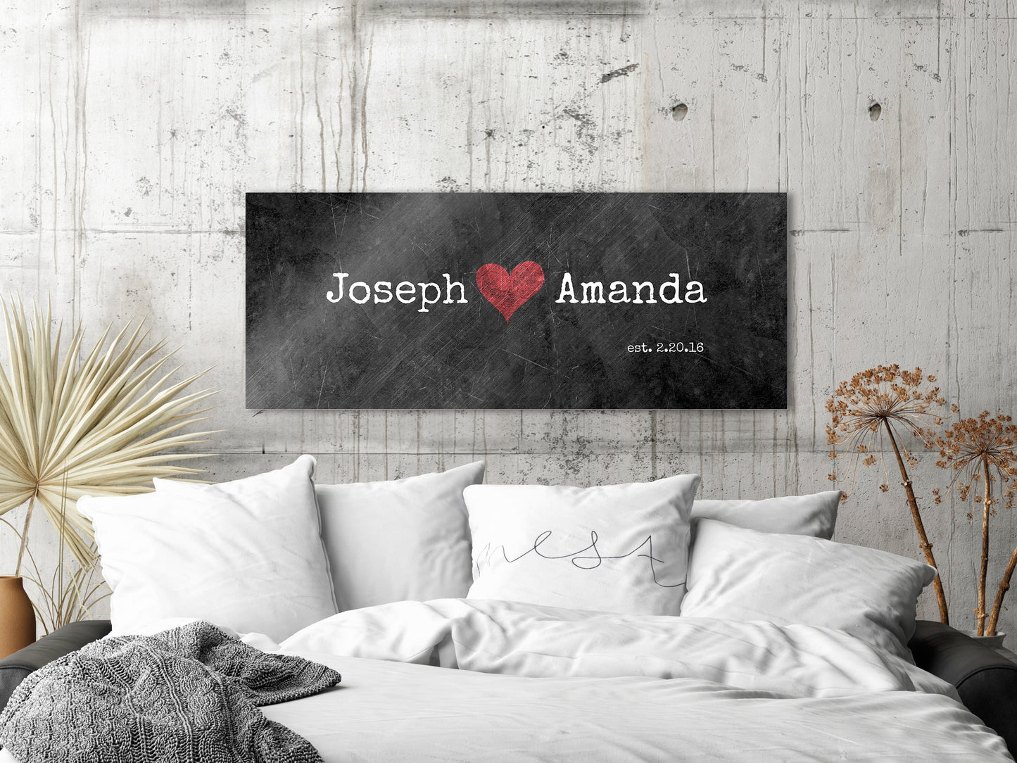 Grunge Industrial iron Name Sign - HoneycombProverbs - Signs - Name Signs Wall Art