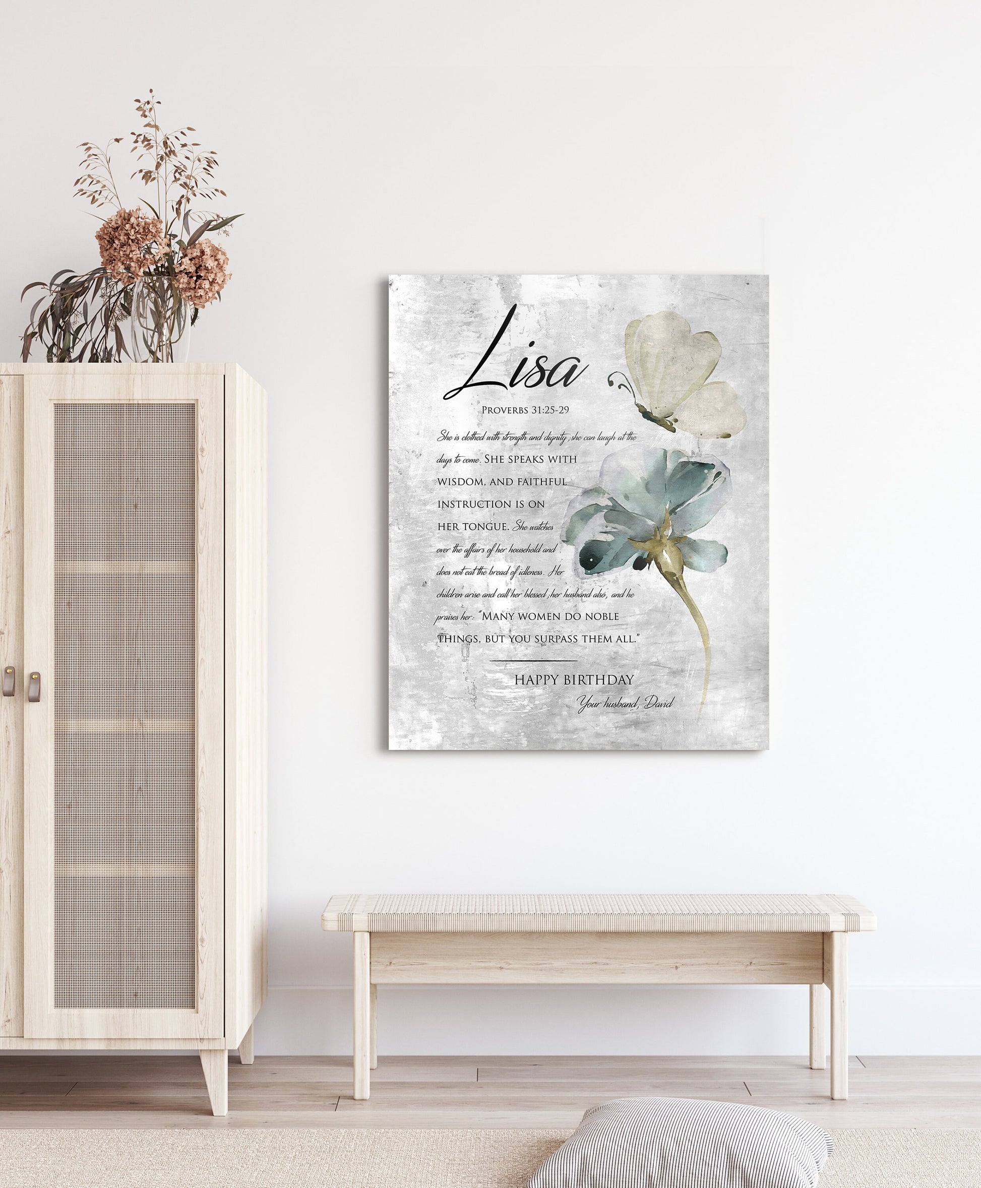 Proverbs 31 Farmhouse Name Sign - HoneycombProverbs - Signs - Tin and Aluminum Gifts