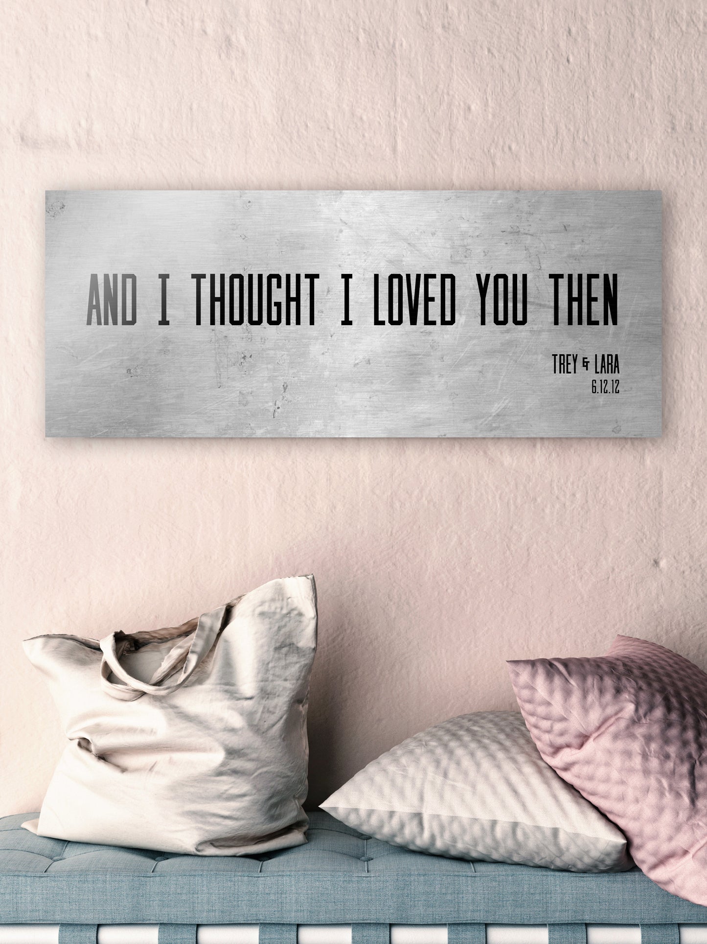Personalized Tin Anniversary Sign: Custom Quote Wall Art - HoneycombProverbs - Signs - Tin and Aluminum Gifts