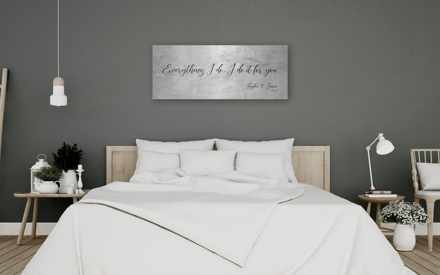 Custom Love Quote Sign for Couples - 10 Year Anniversary Gift - HoneycombProverbs - Signs - Rustic Lyrics Wall Decor