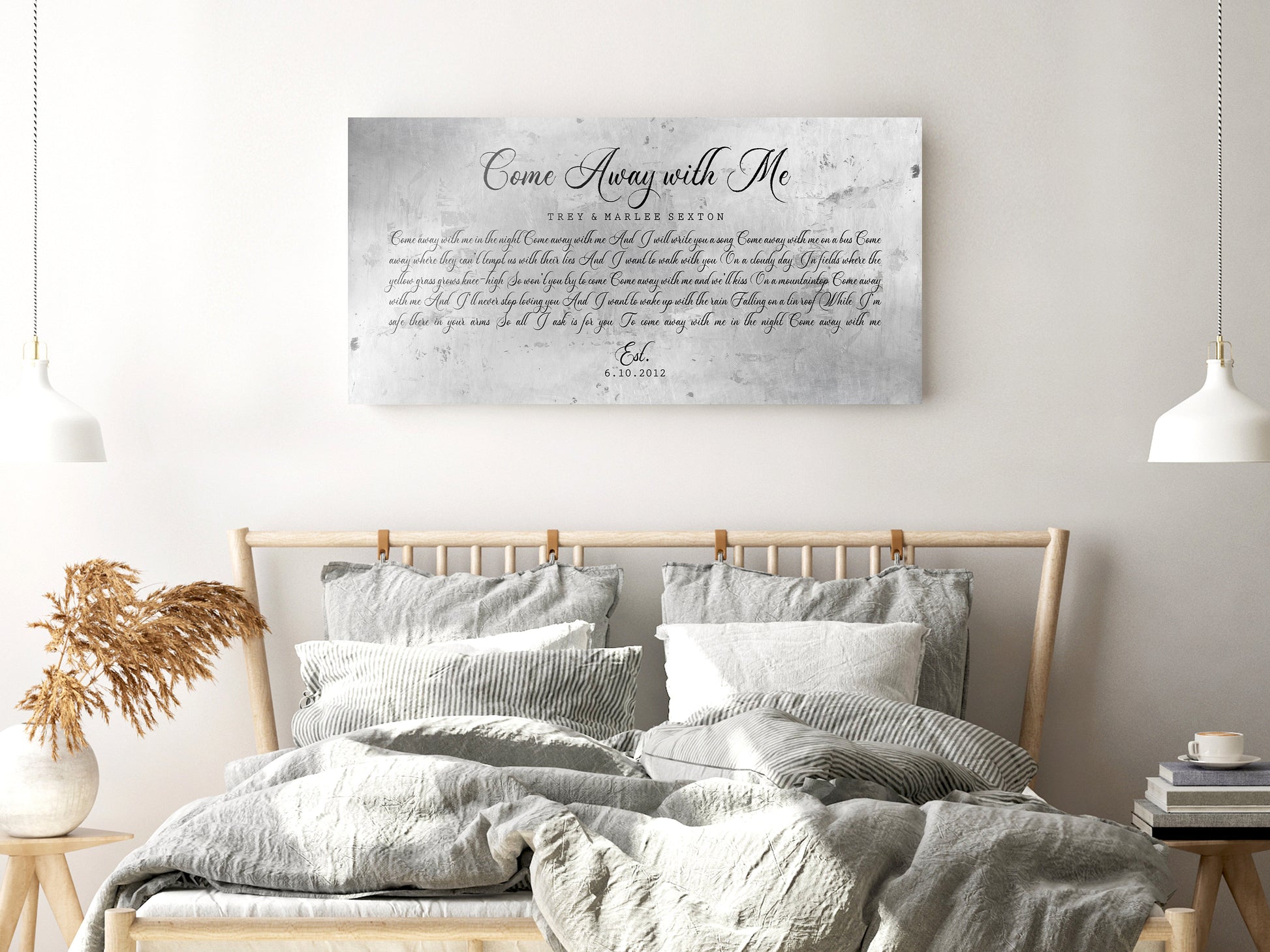 Personalized Distressed Lyrics Tin Sign: 10th Anniversary Song Gift - HoneycombProverbs - Signs - Tin and Aluminum Gifts