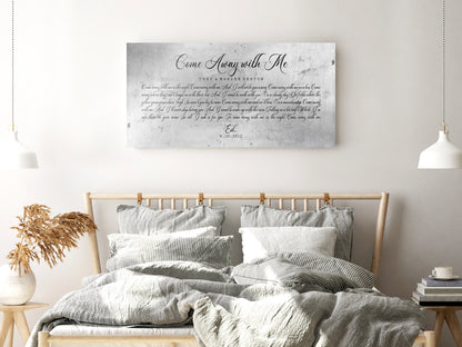 Personalized Distressed Lyrics Tin Sign: 10th Anniversary Song Gift - HoneycombProverbs - Signs - Tin and Aluminum Gifts