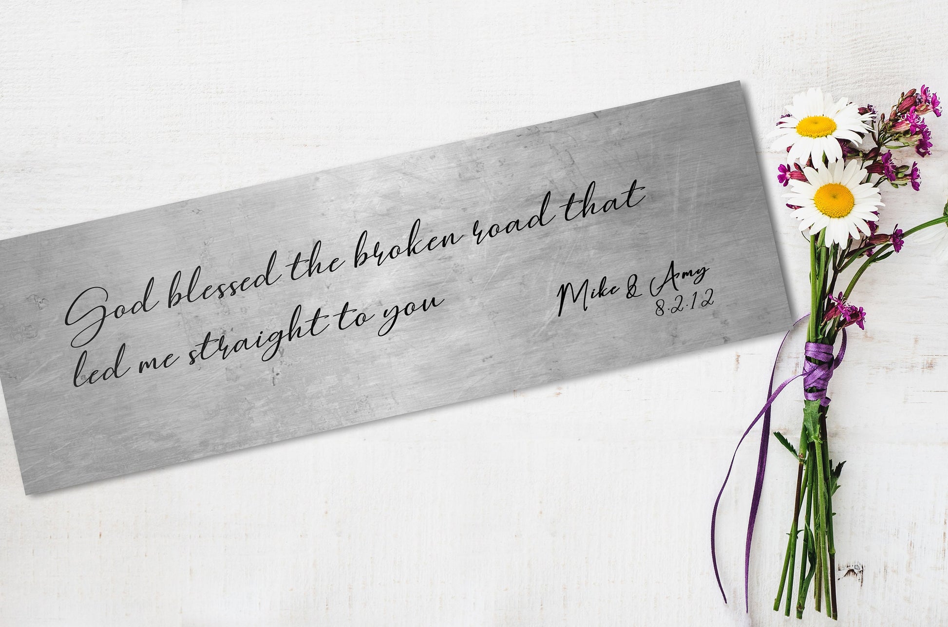 Personalized Tin Anniversary Sign: Custom Quote Wall Art - HoneycombProverbs - Signs - Tin Anniversary Gifts
