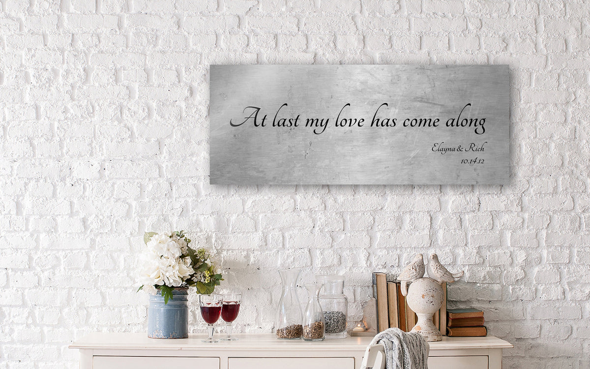 Custom Love Quote Sign for Couples - 10 Year Anniversary Gift - HoneycombProverbs - Signs - Tin and Aluminum Gifts