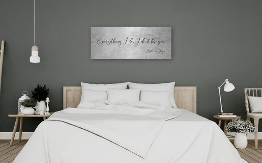 Romantic Tin Gift, Song quote sign - HoneycombProverbs - Signs - Rustic Lyrics Wall Decor