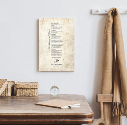 2nd Anniversary Heirloom, Our Song on Cotton - HoneycombProverbs - Giclée - 2nd Anniversary Gifts