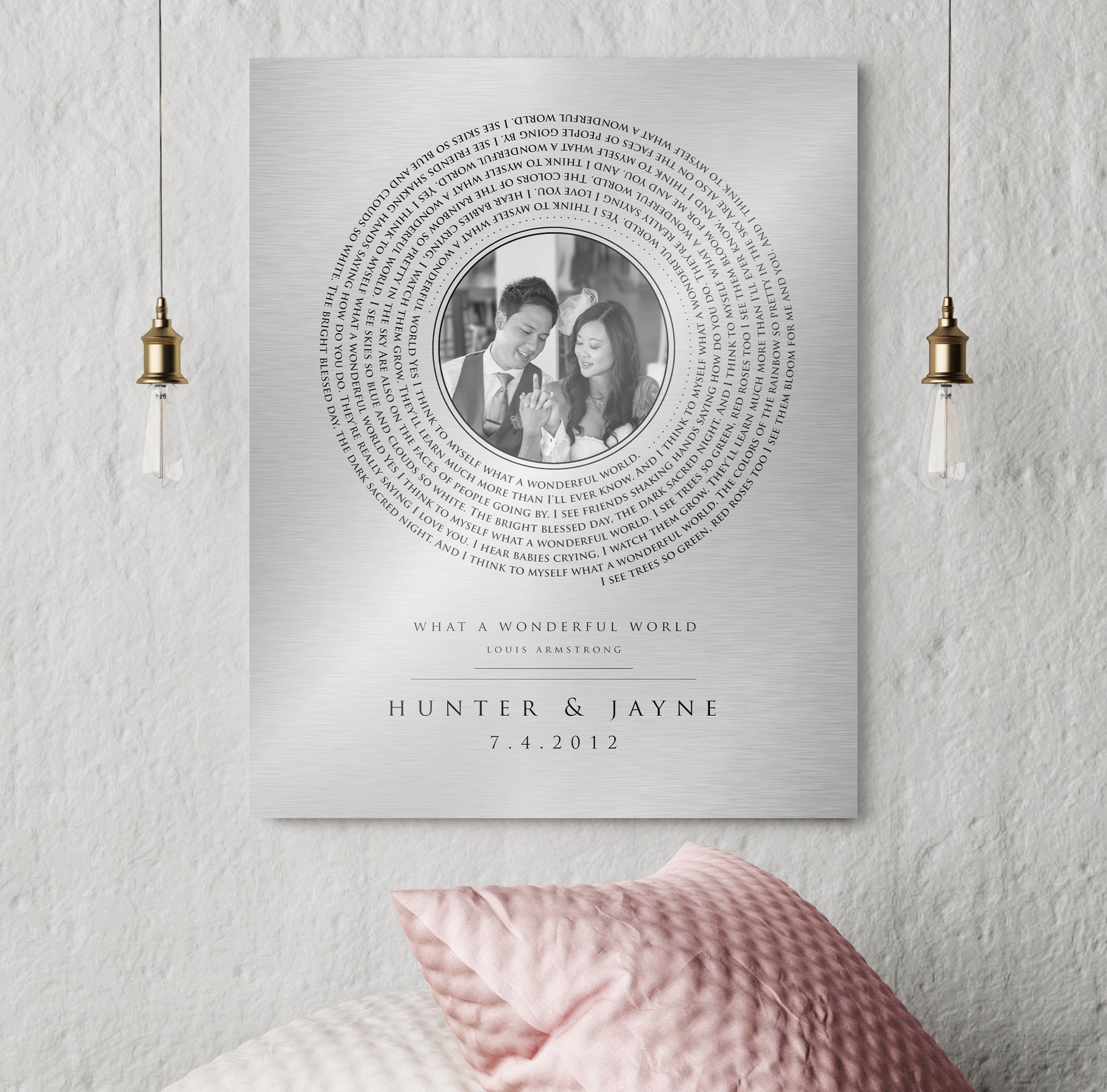 Personalized Photo Tin Vinyl Record Song Art, Song on Tin - HoneycombProverbs - Signs - Tin and Aluminum Gifts