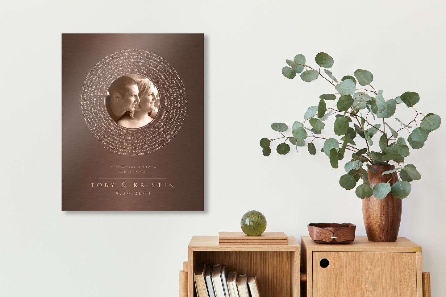 Bronze Photo and Song Vinyl Record Art - HoneycombProverbs - Signs - Bronze Vinyl Record Art