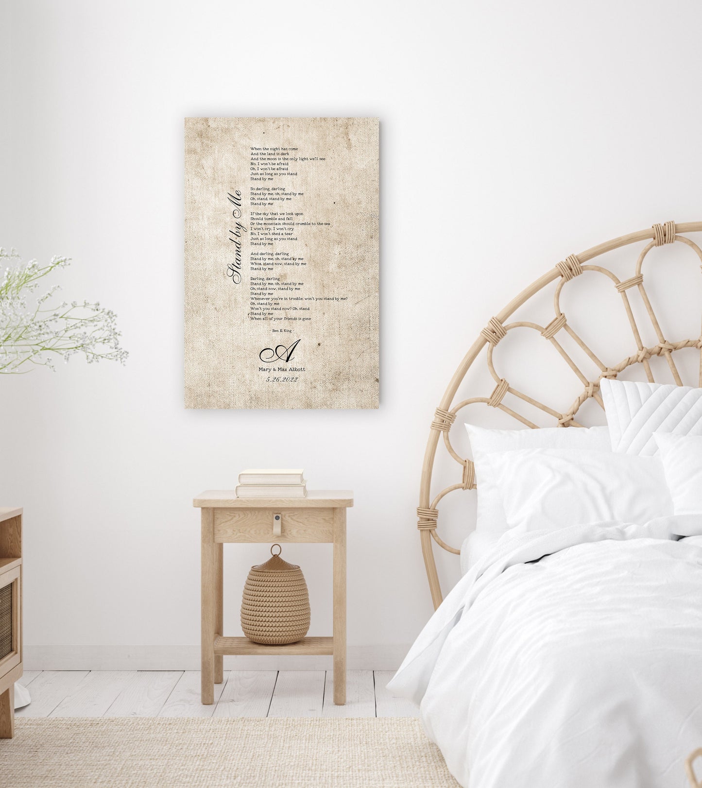 2nd Anniversary Heirloom, Our Song on Cotton - HoneycombProverbs - Giclée - 2nd Anniversary Gifts