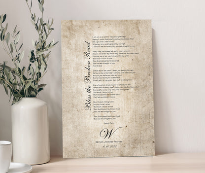 2nd Anniversary Heirloom, Our Song on Cotton - HoneycombProverbs - Giclée - 2nd Anniversary Gifts