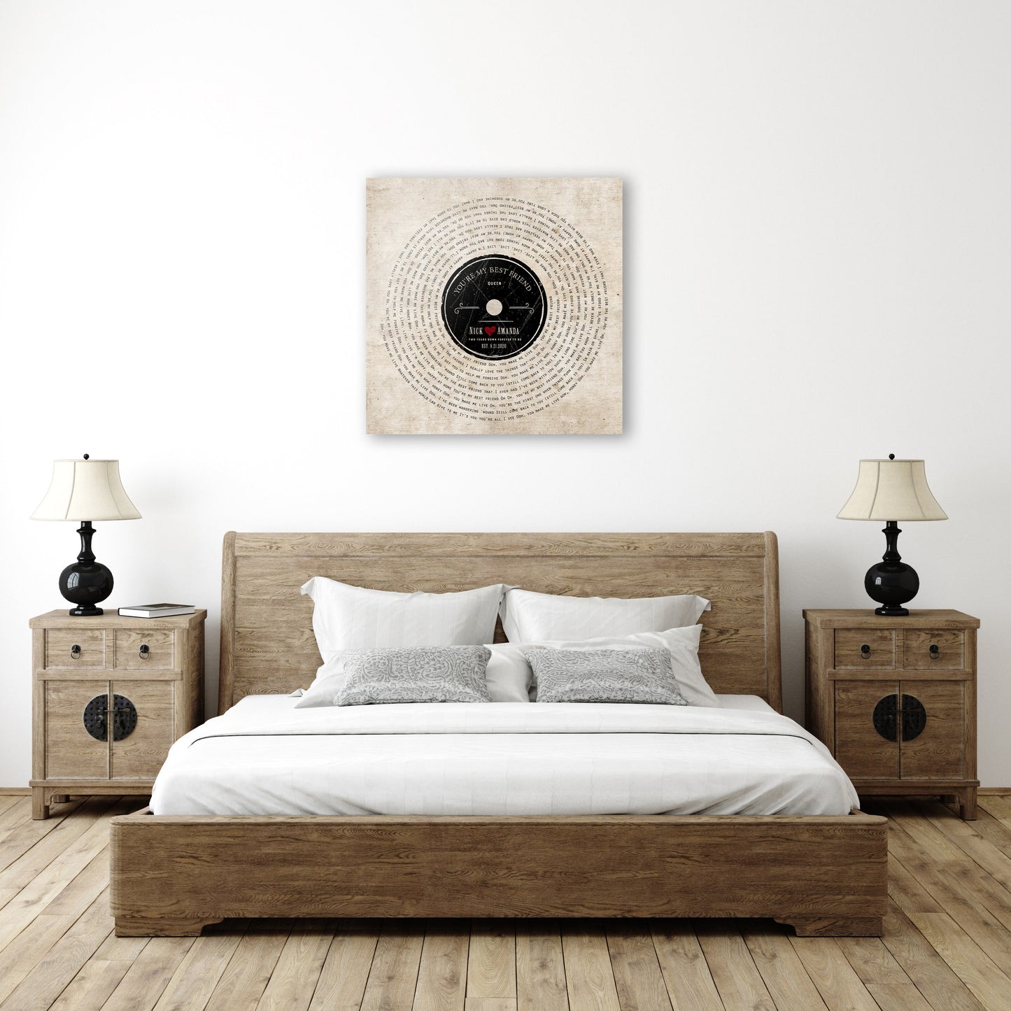 2 Years Down Rustic Cotton Canvas, 2nd Anniversary Gift on Cotton - HoneycombProverbs - Giclée - 2nd Year Cotton Art