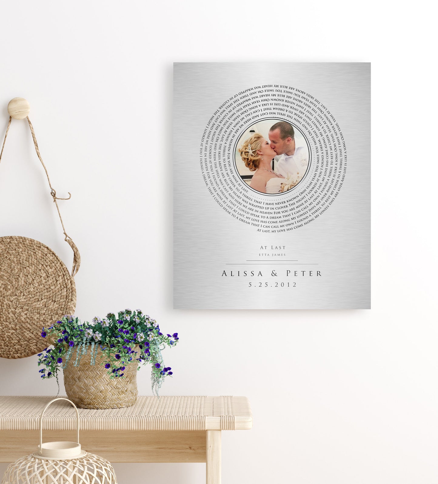 Personalized Photo Tin Vinyl Record Song Art, Song on Tin - HoneycombProverbs - Signs - Record Album Lyrics Art