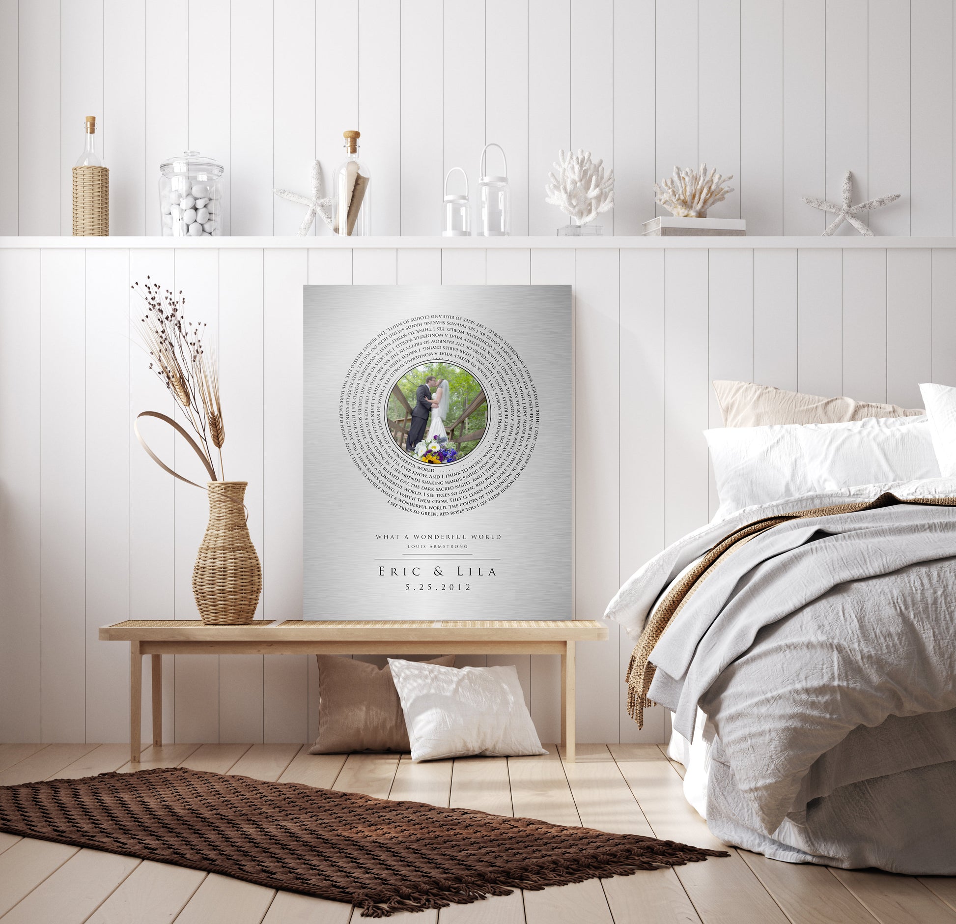 Personalized Photo Tin Vinyl Record Song Art, Song on Tin - HoneycombProverbs - Signs - Record Album Lyrics Art