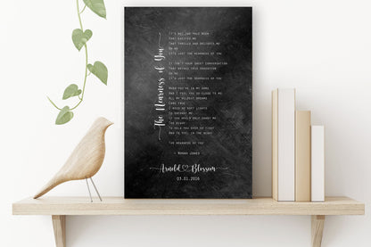 His & Her Custom Distressed Song Art - HoneycombProverbs - Signs - Iron Anniversary Gifts