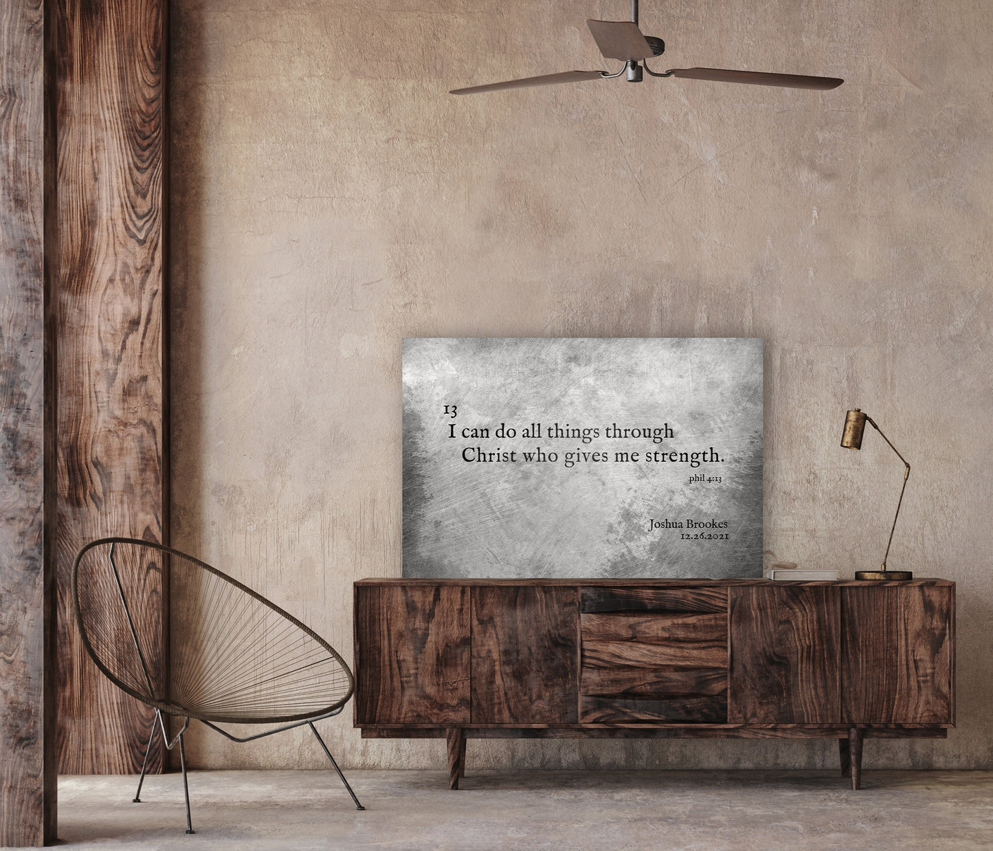 I Can Do All Things, Grunge Christian decor - HoneycombProverbs - Religious Home & Decor - Christian Wall Art