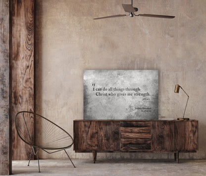 I Can Do All Things, Grunge Christian decor - HoneycombProverbs - Religious Home & Decor - Christian Wall Art