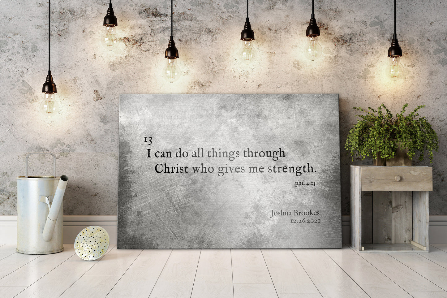 I Can Do All Things, Grunge Christian decor - HoneycombProverbs - Religious Home & Decor - Christian Wall Art