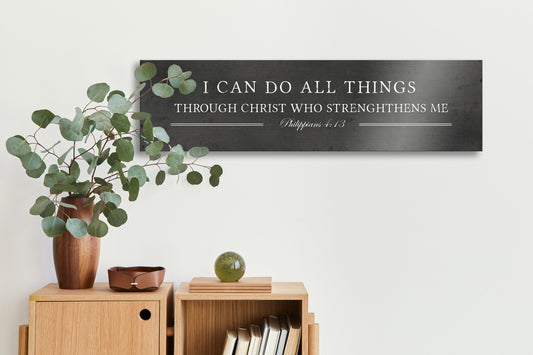 Phil 4:13 Scripture Sign, Personalized Metal Christian Wall Decor - HoneycombProverbs - Wall Decor - Christian Wall Art