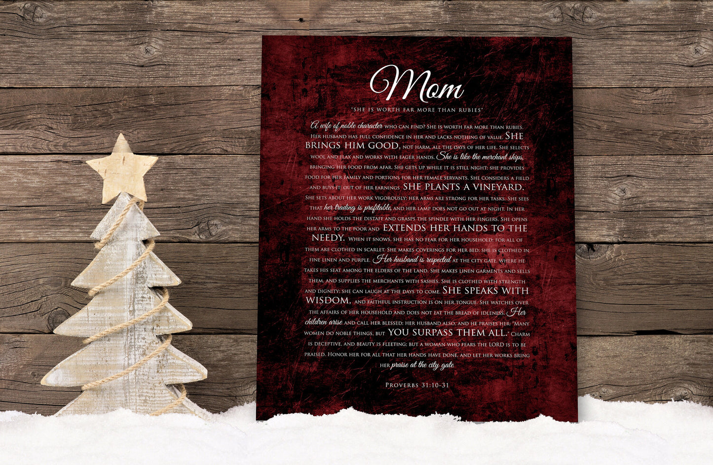 Prov 31 Religious Anniversary Gift, Personalized Scripture on Tin - HoneycombProverbs - Religious Home & Decor - Christian Wall Art