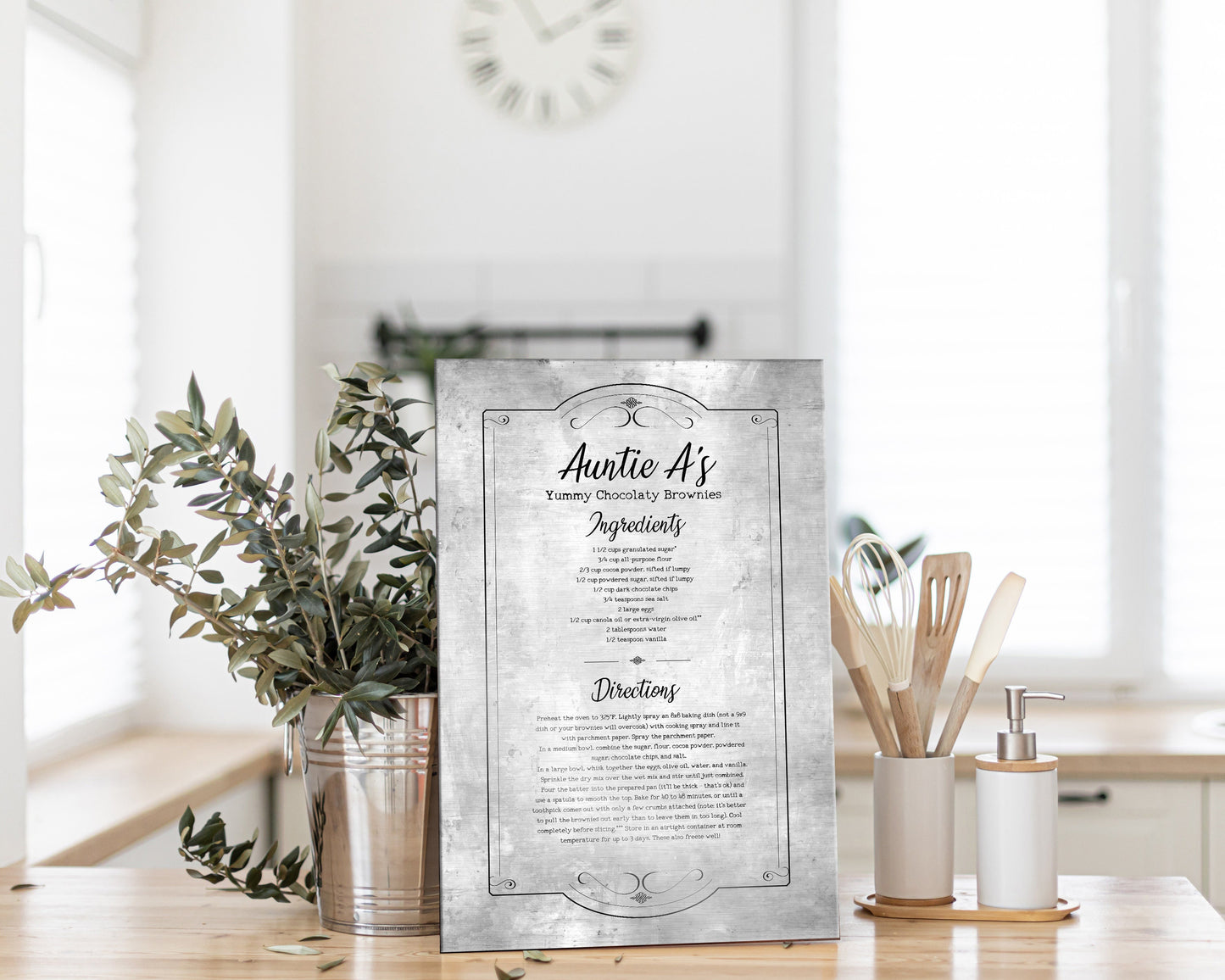 Custom Country Recipe Plaque - HoneycombProverbs - Signs - Tin Anniversary Gifts