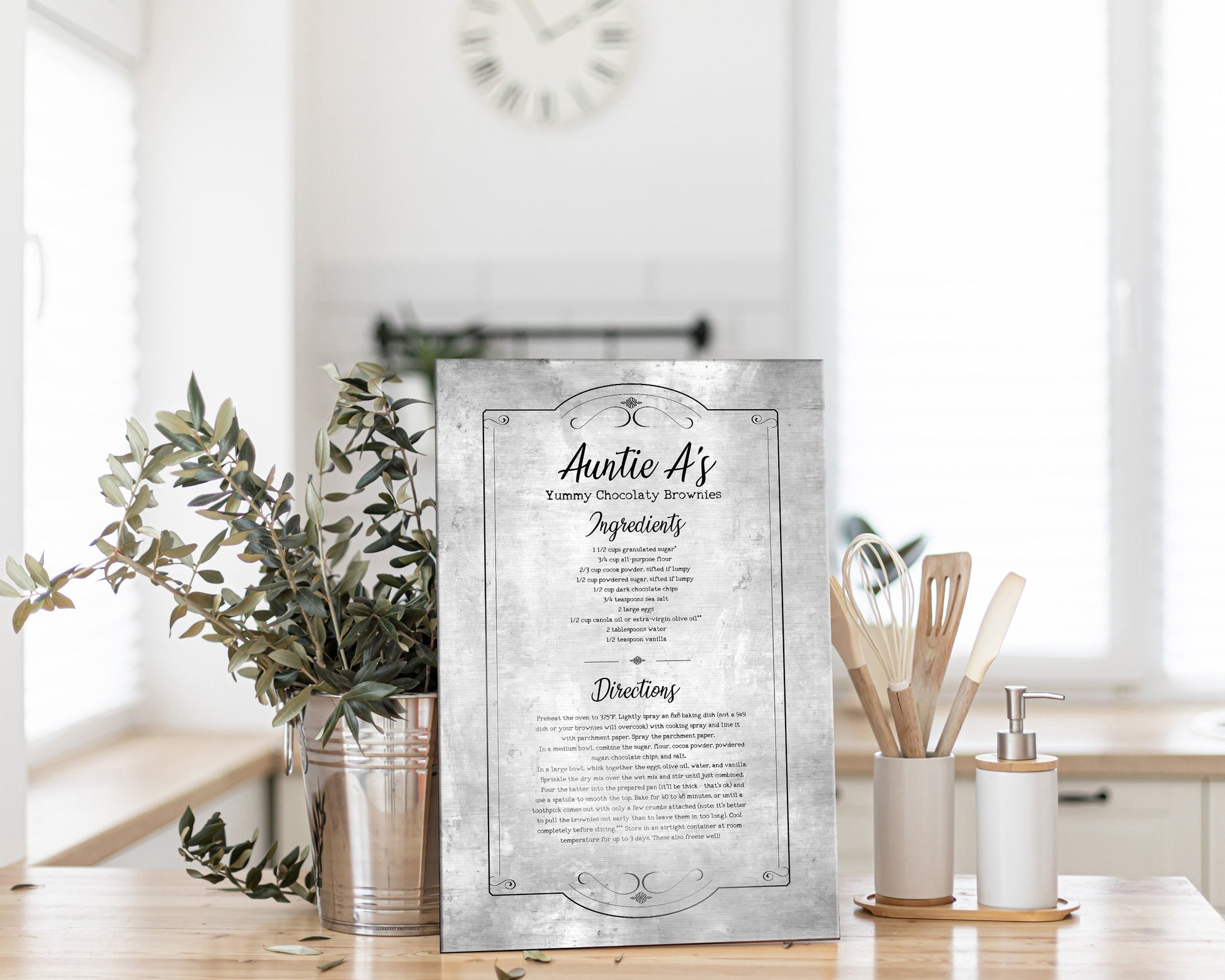 Custom Country Recipe Plaque - HoneycombProverbs - Signs - Tin Anniversary Gifts