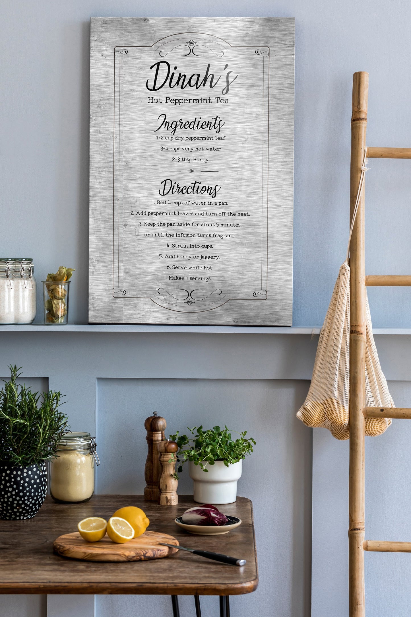 Custom Country Recipe Plaque - HoneycombProverbs - Signs - Tin Anniversary Gifts