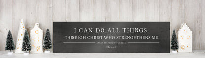 I Can Do All Things, shown on the wall, 6th anniversary iron