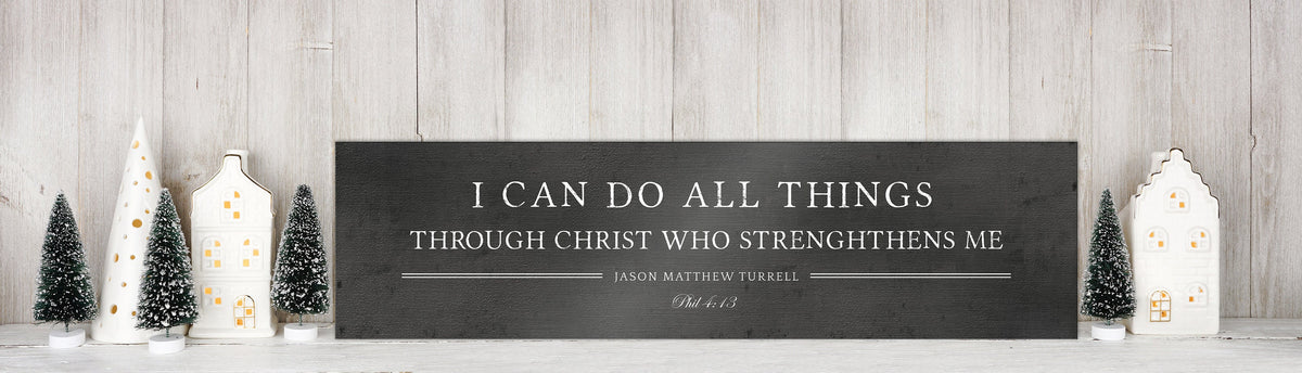 Phil 4:13 Scripture Sign, Personalized Metal Christian Wall Decor - HoneycombProverbs - Wall Decor - Christian Wall Art