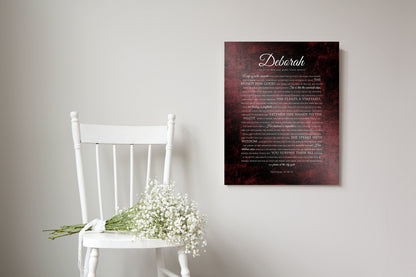 Prov 31 Religious Anniversary Gift, Personalized Scripture on Tin - HoneycombProverbs - Signs - Christian Wall Art