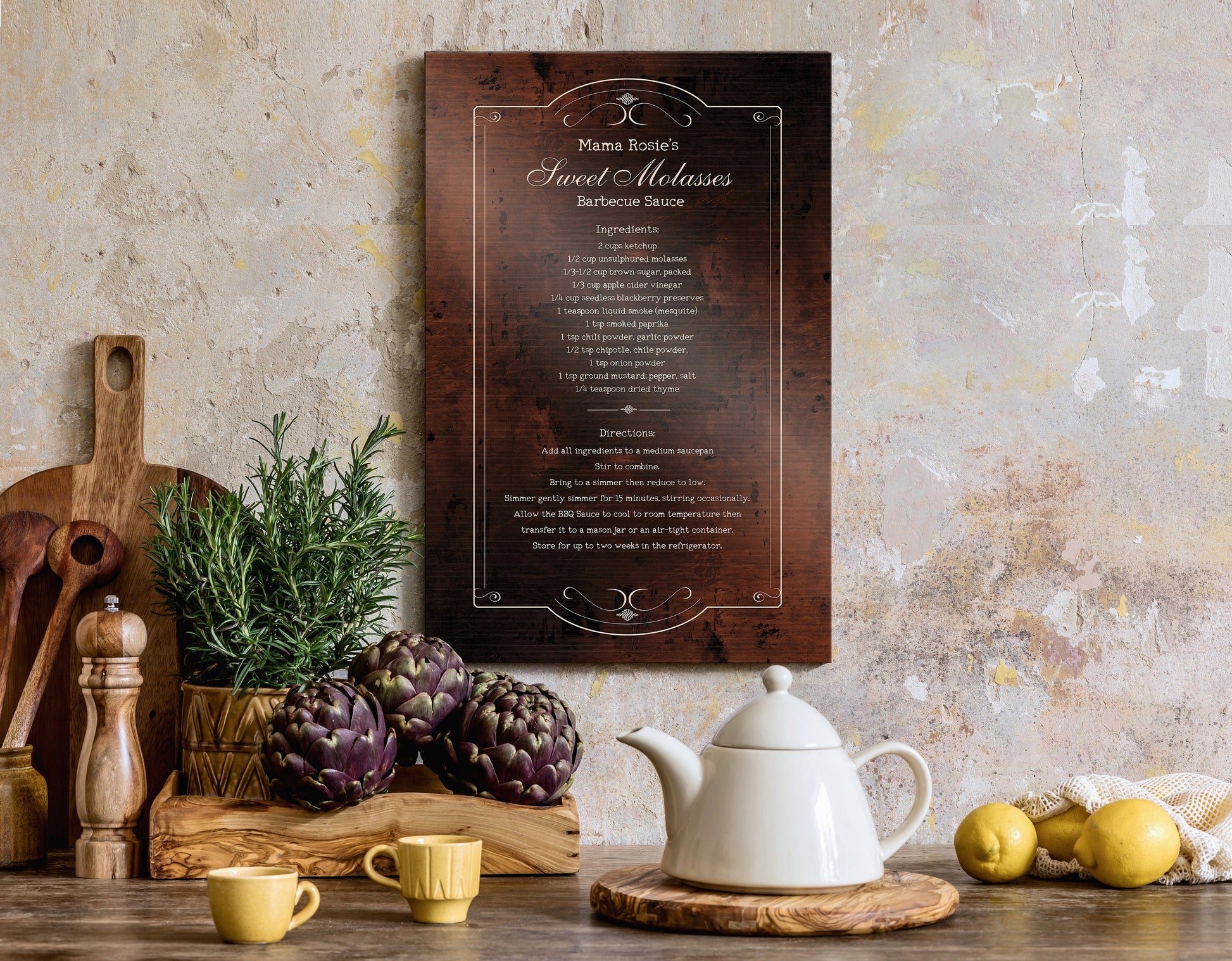 Custom Vintage Recipe Plaque - HoneycombProverbs - Signs - Tin and Aluminum Gifts