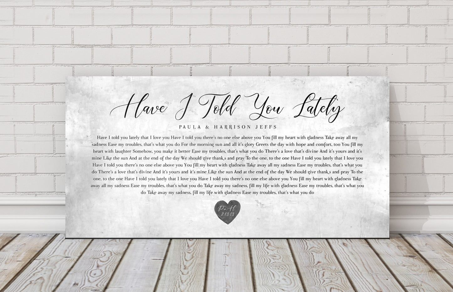 Custom Country Tin Wedding Song Lyric Sign - HoneycombProverbs - Signs - Tin Anniversary Gifts