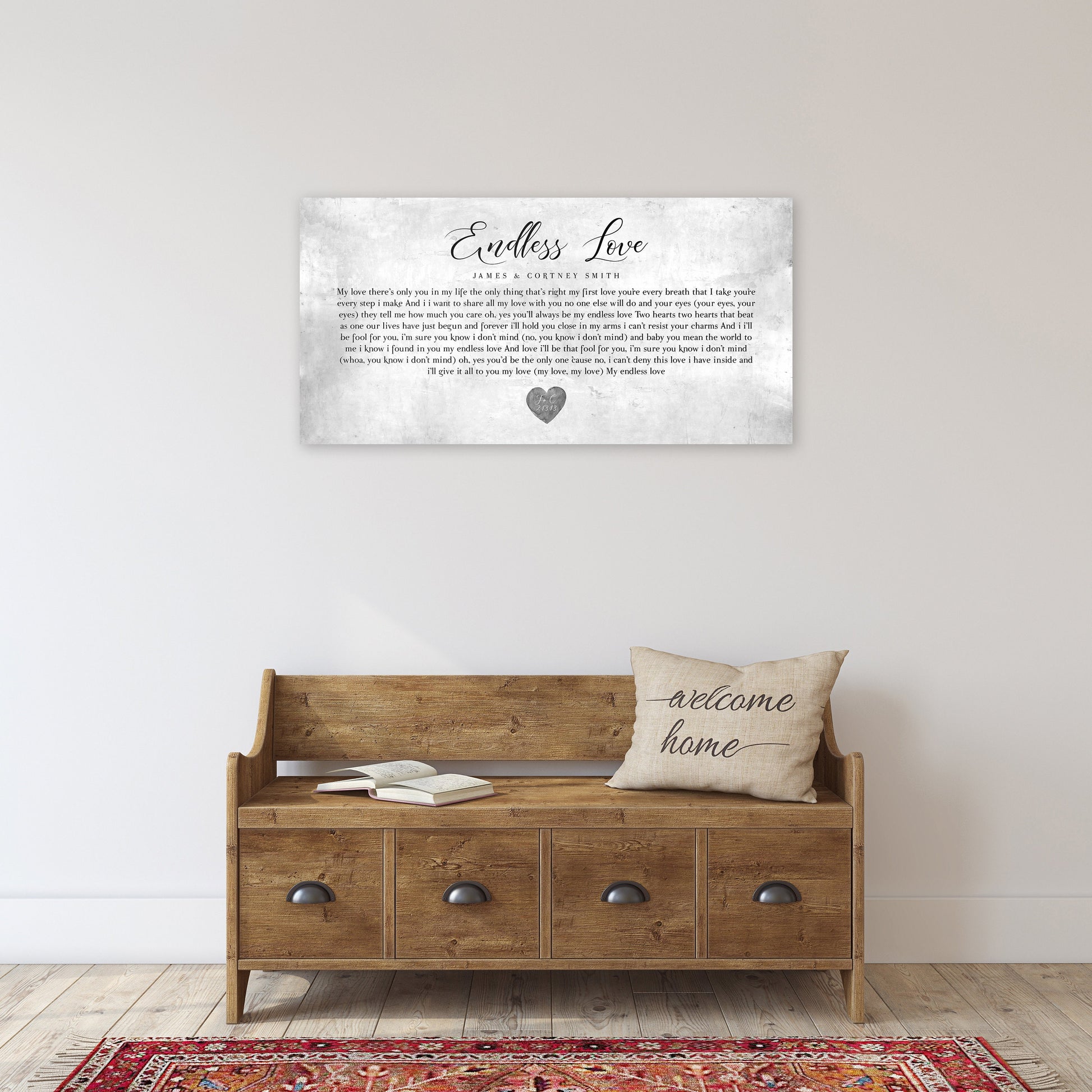 Custom Country Tin Wedding Song Lyric Sign - HoneycombProverbs - Signs - Tin Anniversary Gifts