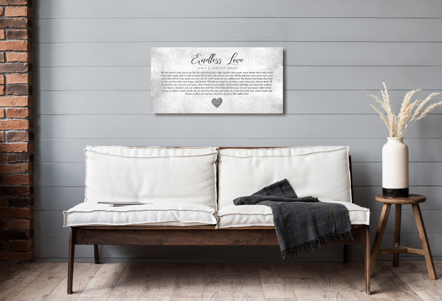 Custom Country Tin Wedding Song Lyric Sign - HoneycombProverbs - Signs - Tin Anniversary Gifts