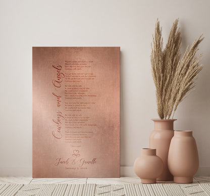 Our Song on Tin, Monogrammed Anniversary Gift