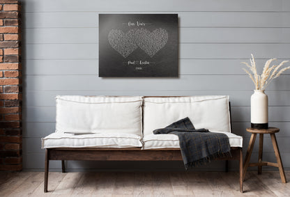 Two Hearts Wedding Vow Decor - HoneycombProverbs - Signs - Wedding Vow Wall Art