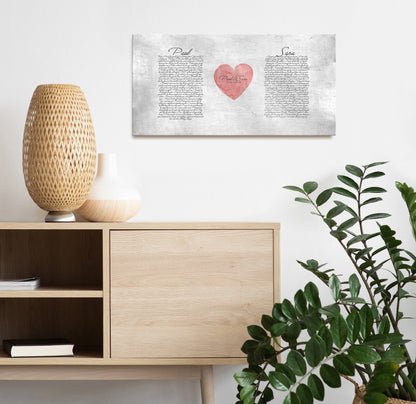 "My Heart" Wedding Vow Plaque on Tin - HoneycombProverbs - Signs - Tin and Aluminum Gifts