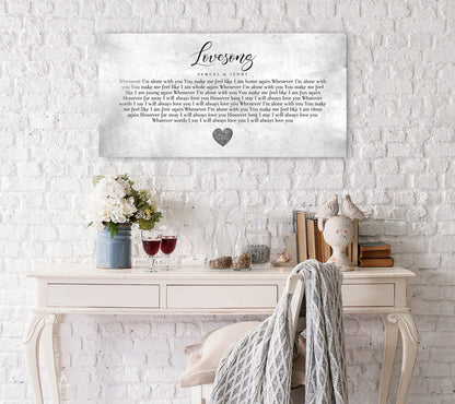 Rustic Tin First Dance Lyric Sign