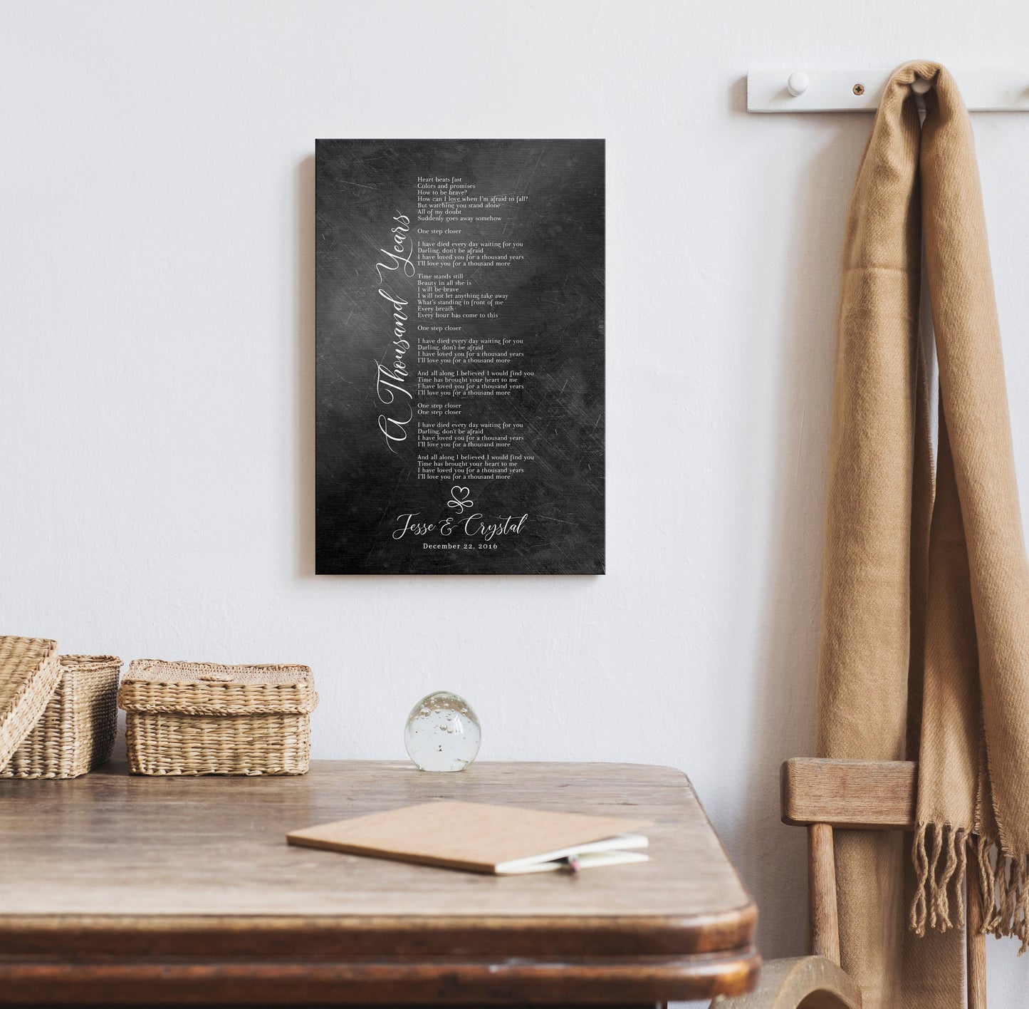 Infinity Heart Custom Song Lyric Sign on Iron - HoneycombProverbs - Gifts For The Couple - Iron Anniversary Gifts