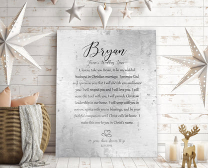 Forever Love: Rustic Wedding Vow Art on Tin, size and option view, 10th anniversary tin