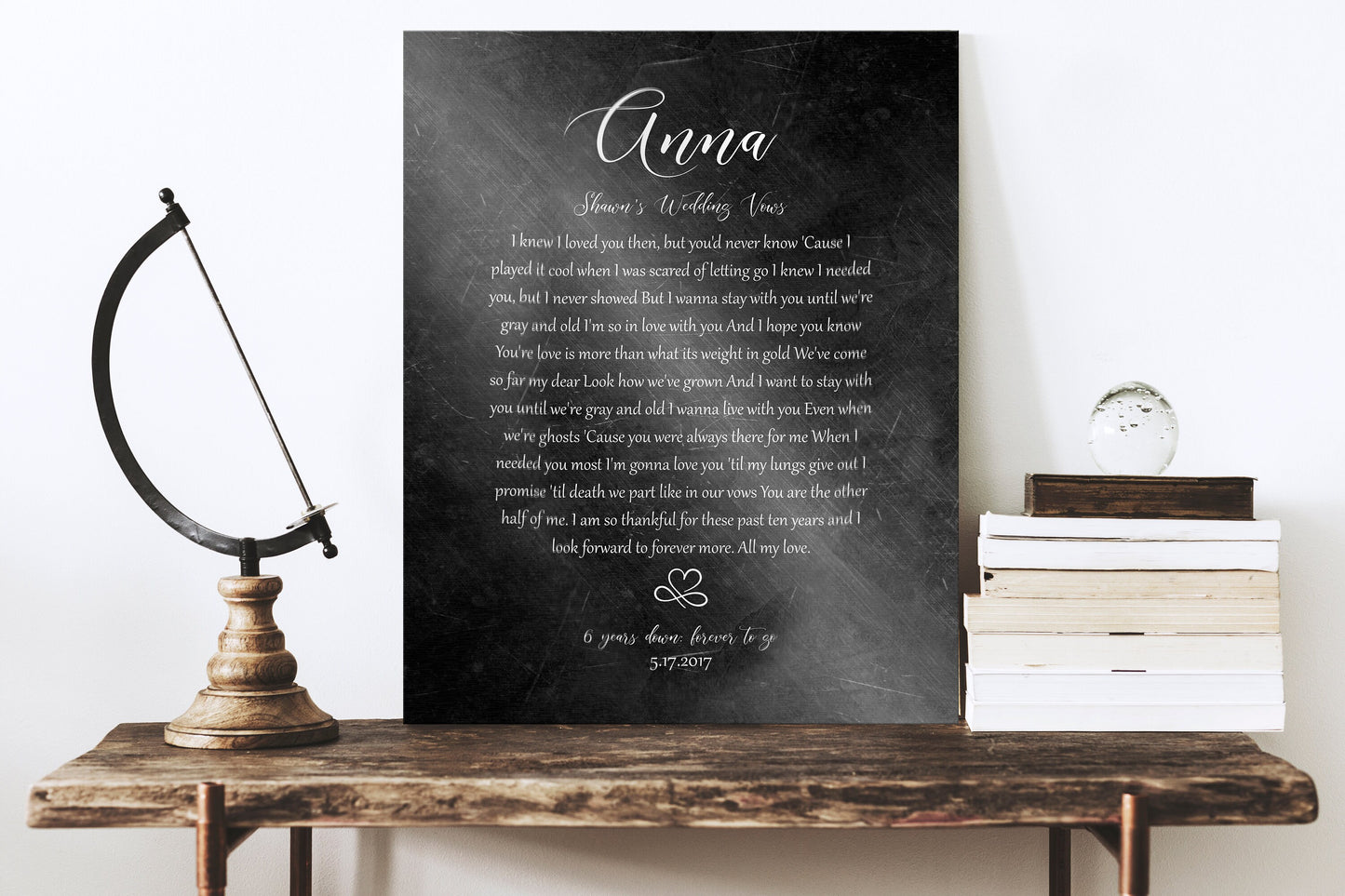Forever Love; Iron Alloy Wedding Vow Plaque - HoneycombProverbs - Signs - Wedding Vow Wall Art