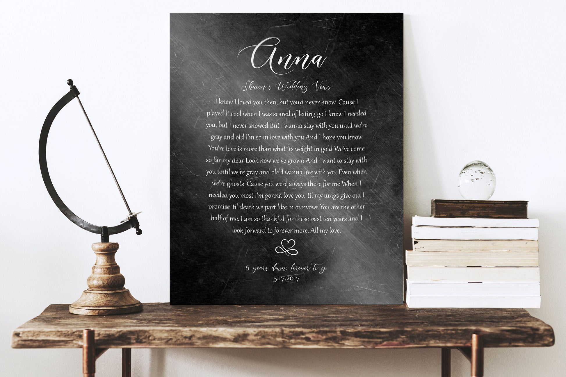 Forever Love; Iron Alloy Wedding Vow Plaque - HoneycombProverbs - Signs - Wedding Vow Wall Art