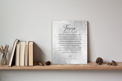 Forever Love: Rustic Wedding Vow Art on Tin, additional view 8, 10th anniversary tin