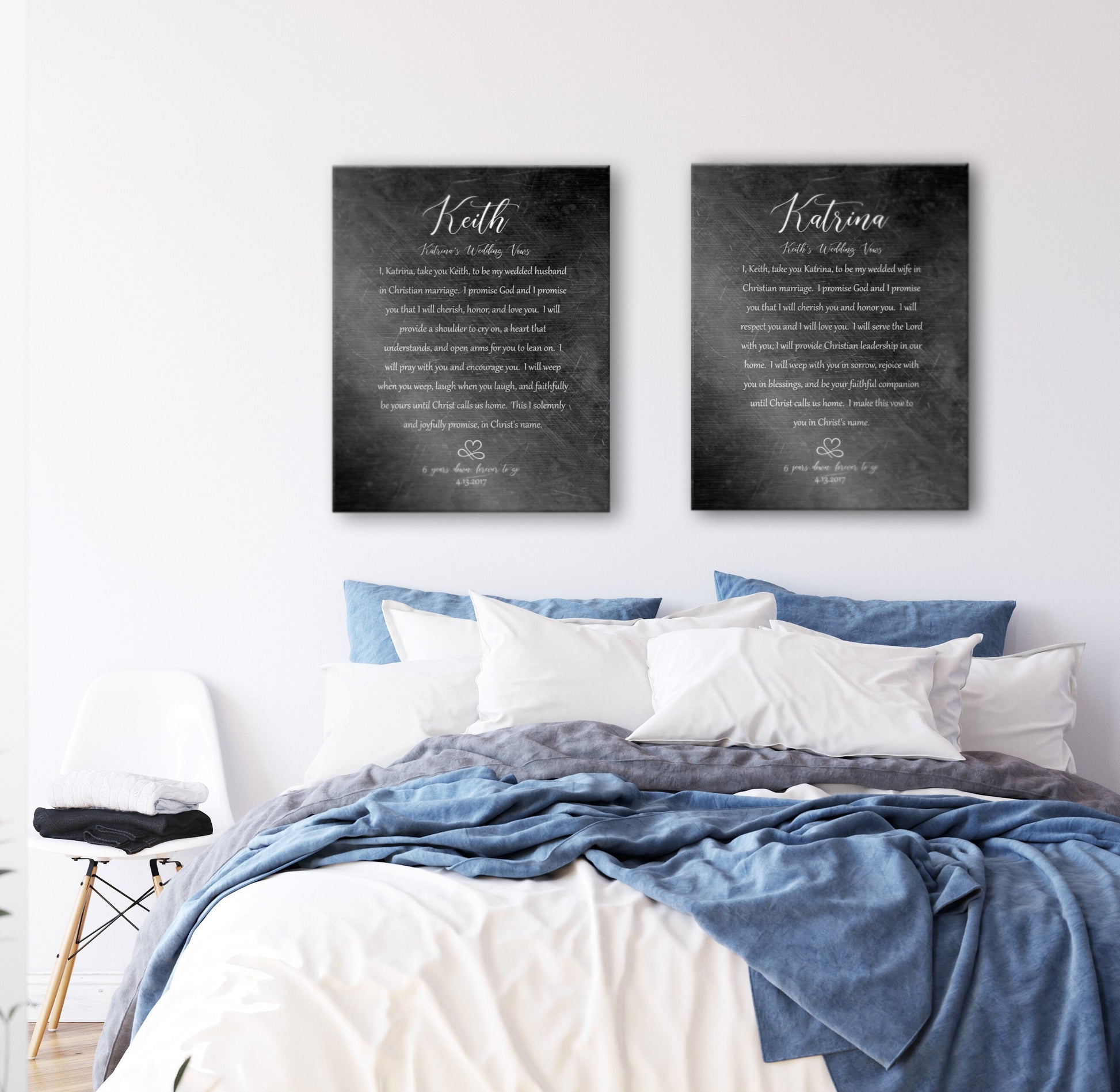 Forever Love; Iron Alloy Wedding Vow Plaque - HoneycombProverbs - Signs - Wedding Vow Wall Art