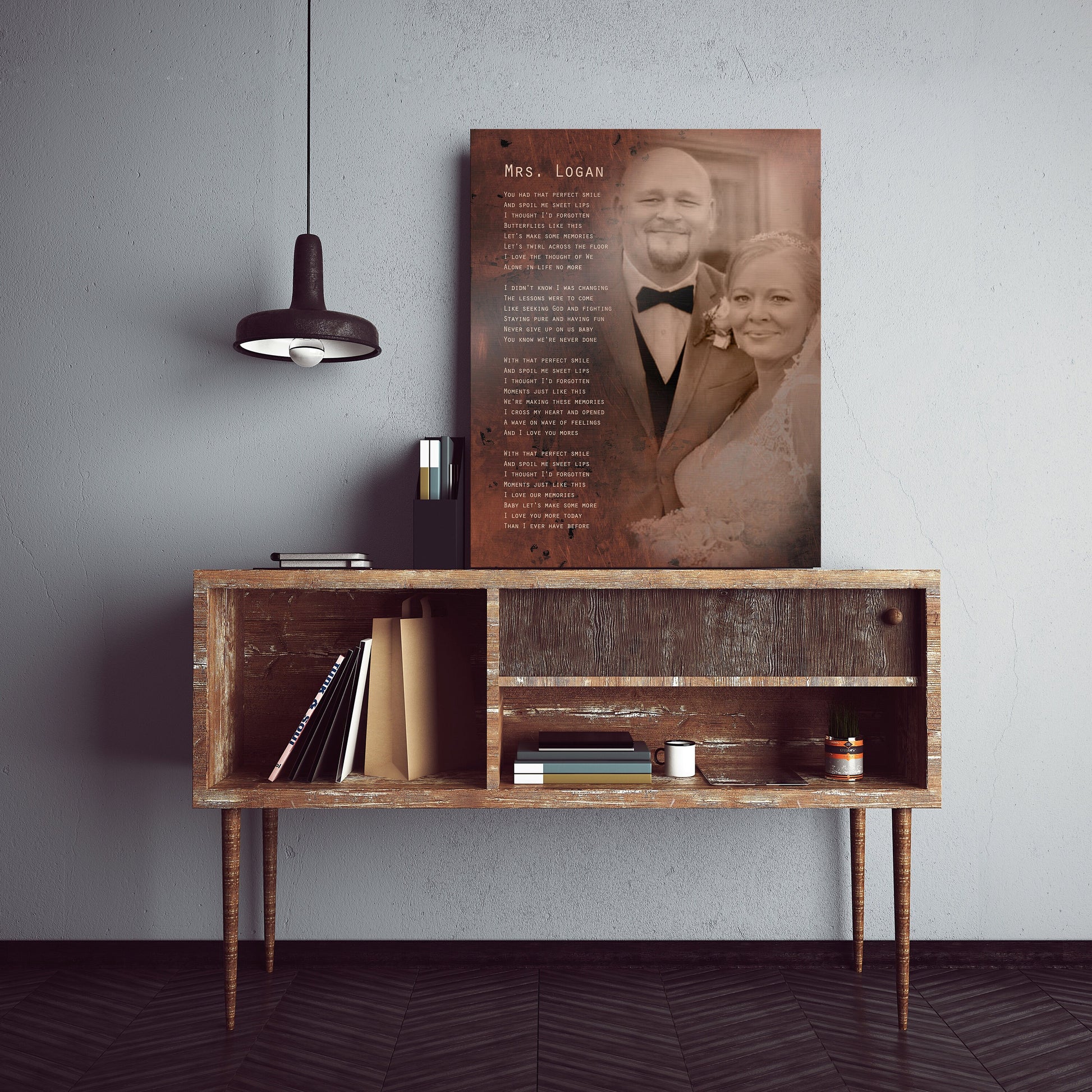 Bronzed Memories; Custom Photo with Words Art - HoneycombProverbs - Signs - Bronze Anniversary Gifts