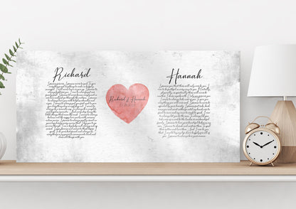"My Heart" Wedding Vow Plaque on Tin - HoneycombProverbs - Signs - Tin and Aluminum Gifts