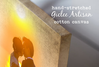 Timeless Melodies: Vintage Photo and Song Lyrics Canvas, alternate angle, 2nd anniversary cotton