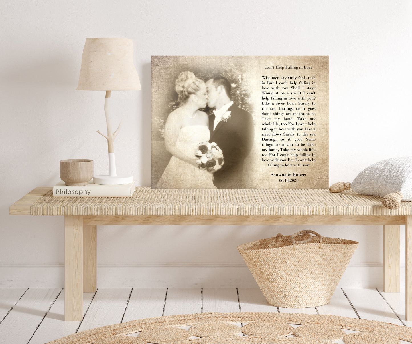 Timeless Melodies: Vintage Photo and Song Lyrics Canvas - HoneycombProverbs - Giclée - 2nd Year Cotton Art