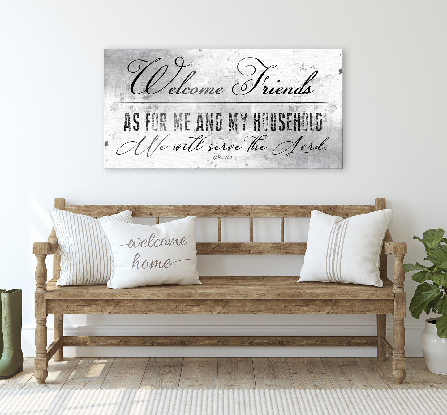 Christian Welcome Sign, Family Sign - HoneycombProverbs - Signs - Tin and Aluminum Gifts