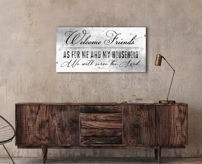 Christian Welcome Sign, Family Sign - HoneycombProverbs - Signs - Tin and Aluminum Gifts
